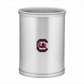 Collegiate Logo Brushed Chrome Mylar Oval Wastebasket - South Carolina